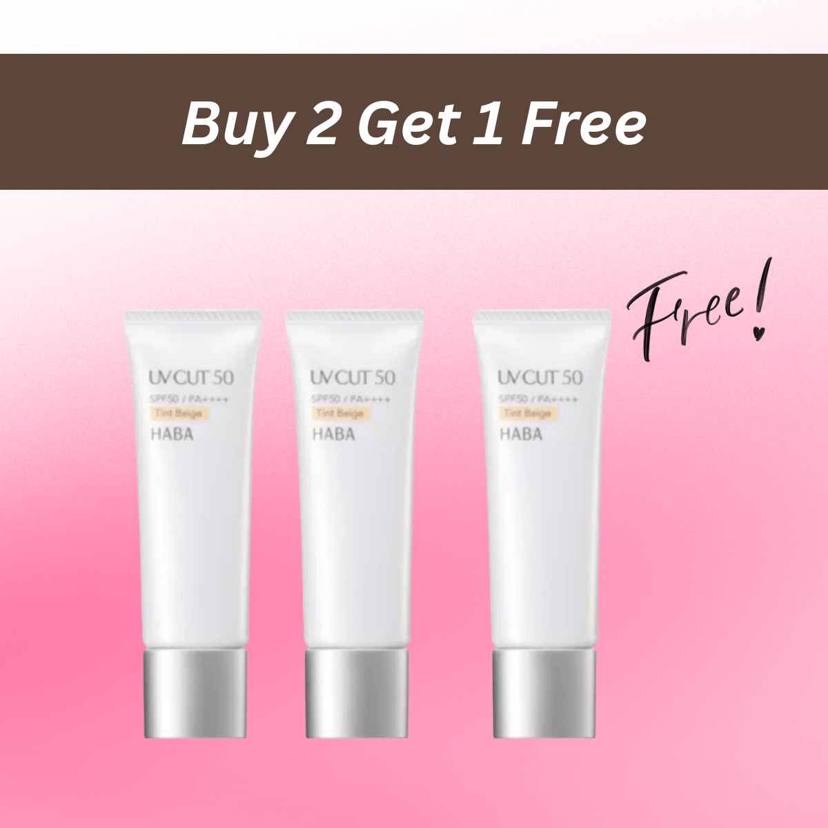 Buy 2 Get 1 Free UV Cut 50 Tint Beige