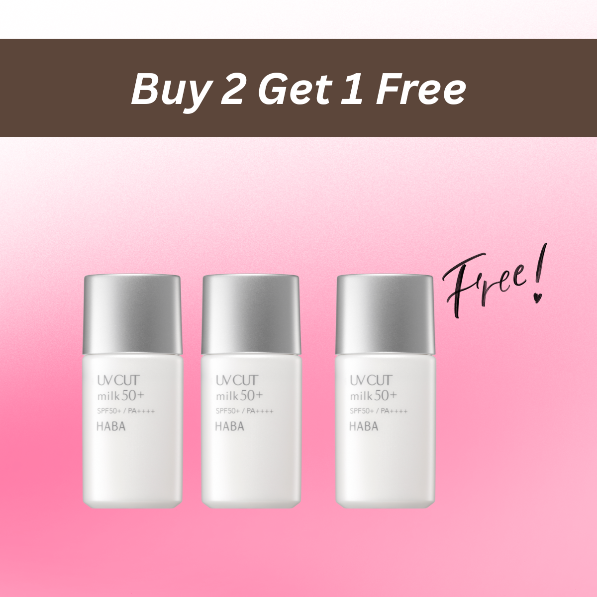 Buy 2 Get 1 Free UV Cut Milk 50+